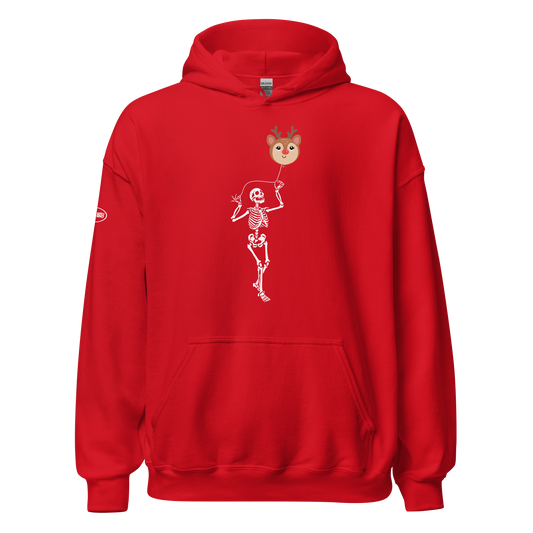 CHRISTMAS - Skeleton Reindeer Balloon - Funny Hoodie
