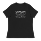 Women's - CANCUN - Hooray Beaches! BOO Seaweed! Hooray Alcohol! - Funny T-Shirt